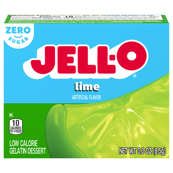 Jell-O Zero Sugar Lime Gelatin Dessert Mix