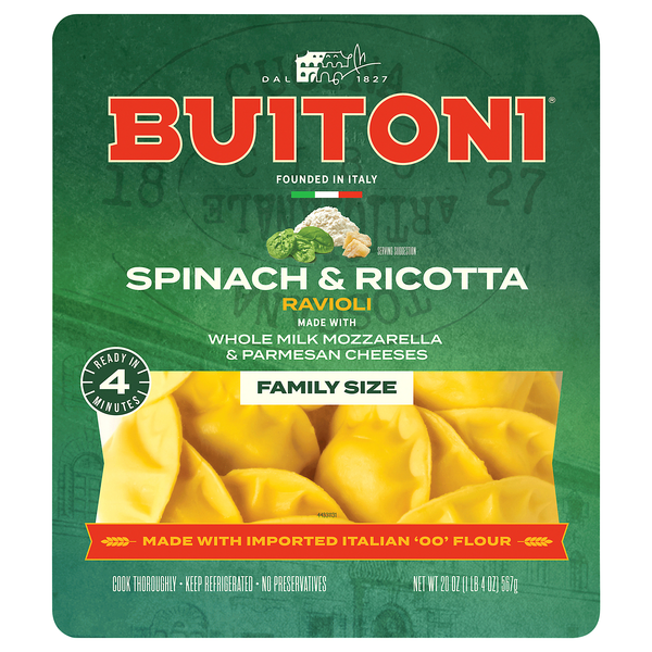 Buitoni Spinach & Ricotta Ravioli Family Size Fresh