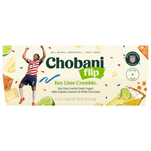 Chobani Flip Low Fat Key Lime Crumble Greek Yogurt Cups - 4 ct
