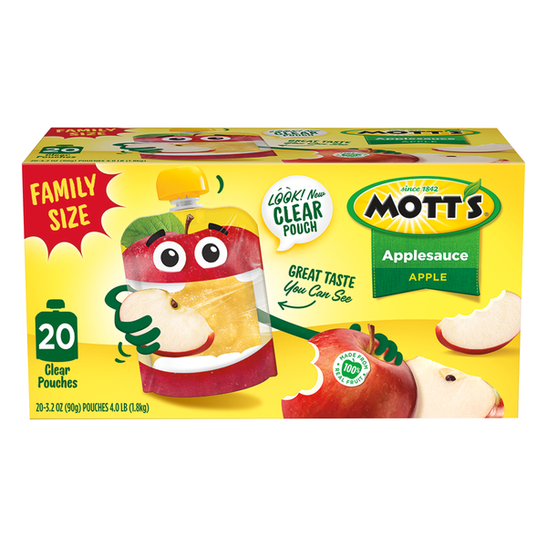 Mott's Apple Applesauce Pouches Family Size - 20 ct