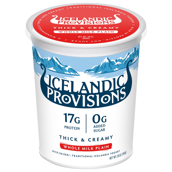 Icelandic Provisions Thick & Creamy Whole Milk Plain Skyr Yogurt