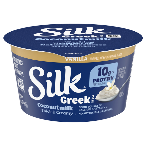 Silk Vegan Greek Style Vanilla Coconutmilk Yogurt Alternative Cup