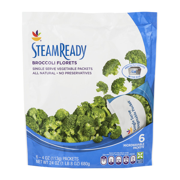 Save on GIANT Steam Ready Broccoli Florets Single Serve Packets 6 ct