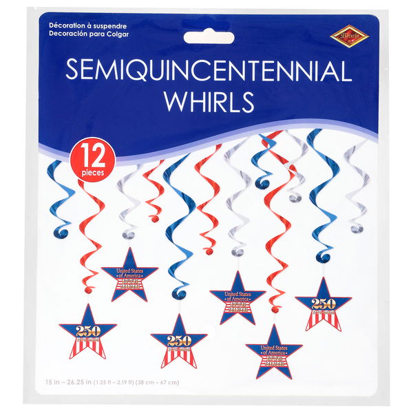Beistle Patriotic Semiquincentennial Whirls
