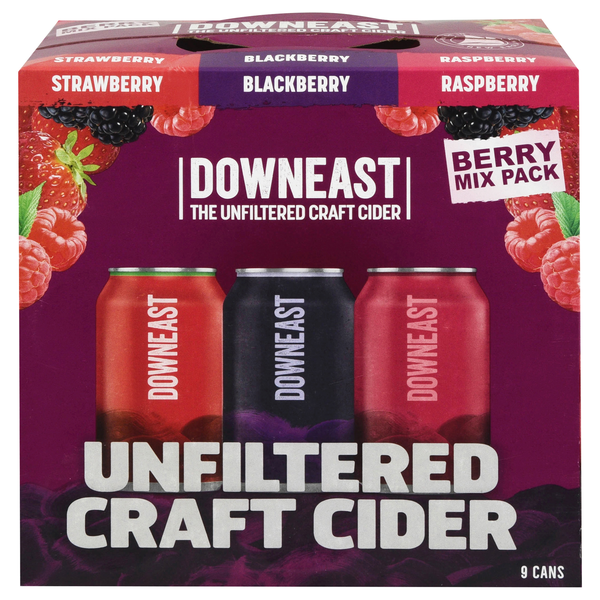 Downeast Berry Unfiltered Cider Mix Pack - 9 pk