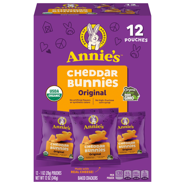 Save on Annie's Organic Cheddar Bunnies Baked Crackers Packs - 12 ct ...