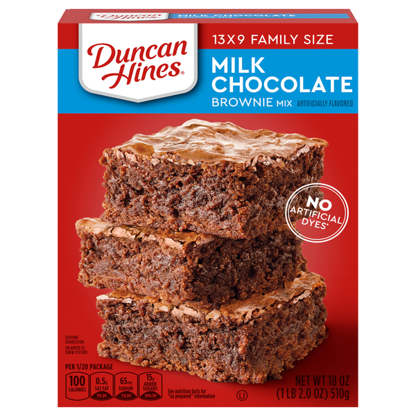 Duncan Hines Milk Chocolate Brownie Mix Family Size