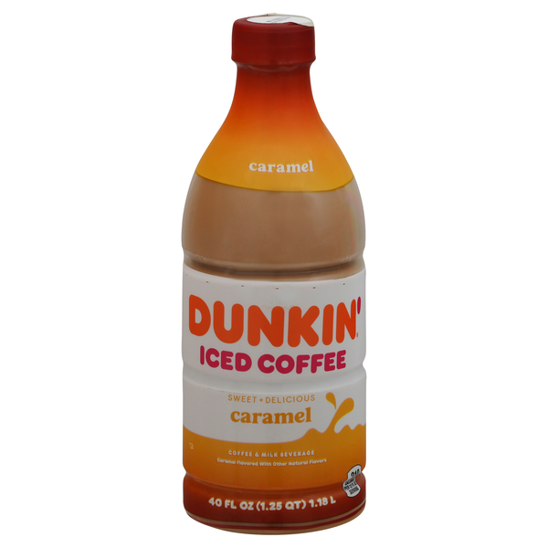 Save on Dunkin' Caramel Iced Coffee & Milk Beverage Order Online
