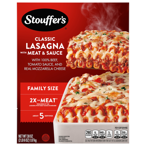 Stouffer's Lasagna with Meat & Sauce Family Size Frozen Meal