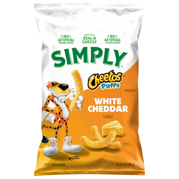 Simply Cheetos Puffs White Cheddar Cheese Flavored Snacks