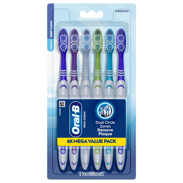 Oral-B Dual Clean Manual Toothbrushes Medium Mega Value Pack