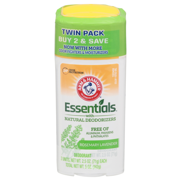 Arm & Hammer Essentials Rosemary Lavender Deodorant 2.5 oz/2 ct