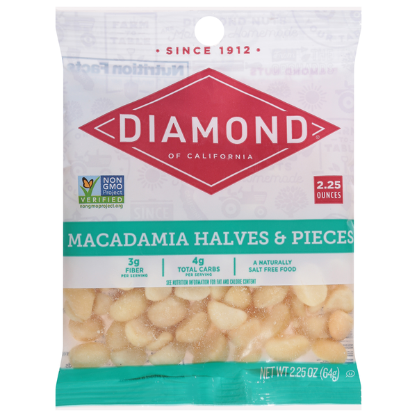 Diamond Macadamia Halves & Pieces