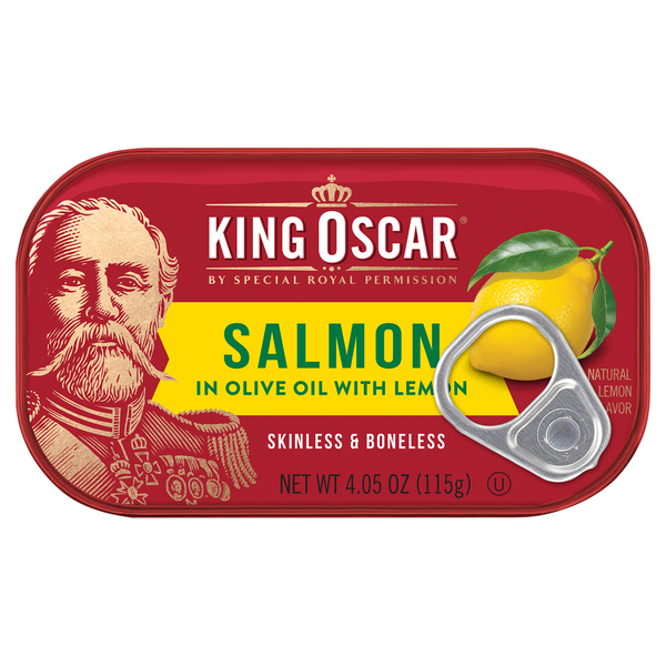 King Oscar Skinless & Boneless Salmon with Lemon