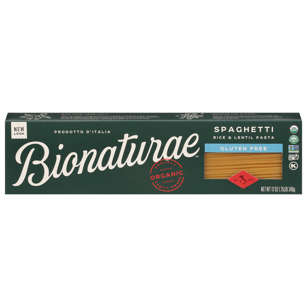 Bionaturae Imported Organic Gluten Free Rice & Lentil Spaghetti Pasta