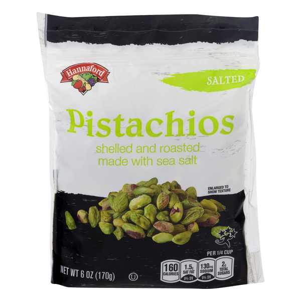 Hannaford Pistachios Shelled & Roasted Salted