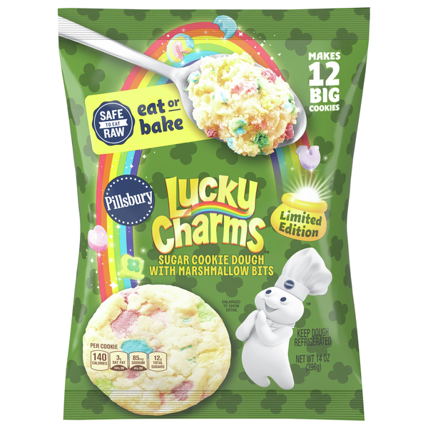 Pillsbury Lucky Charms Sugar Cookie Dough with Marshmallow Bits - 12 ct