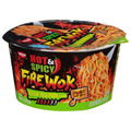 Nissin Fire Wok Hot & Spicy Rich Pork Asian Noodles in Sauce Bowl