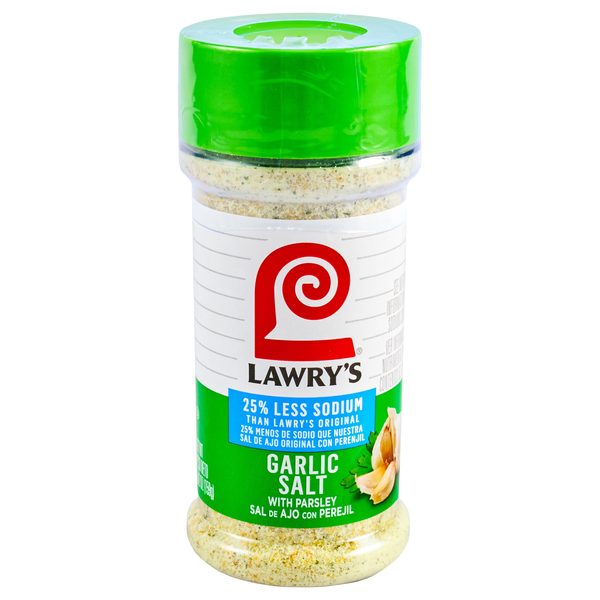 Lawry's 25% Less Sodium Garlic Salt with Parsley