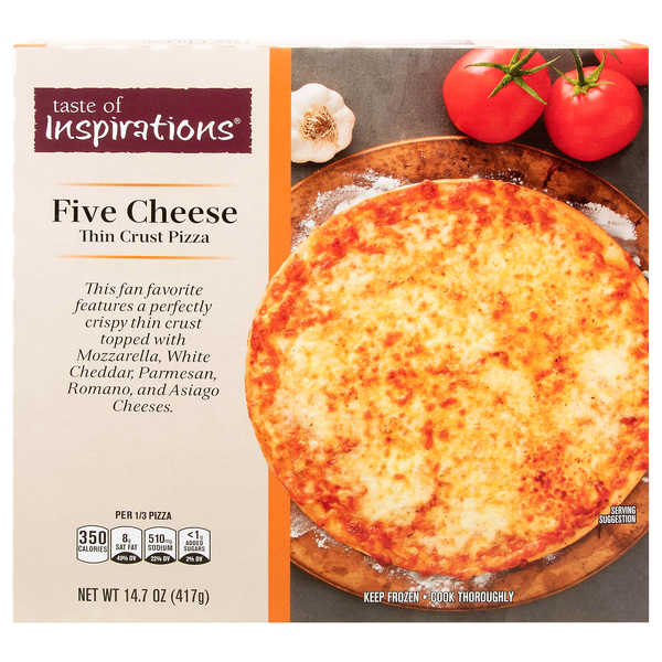Taste of Inspirations Thin Crust Five Cheese Pizza Frozen