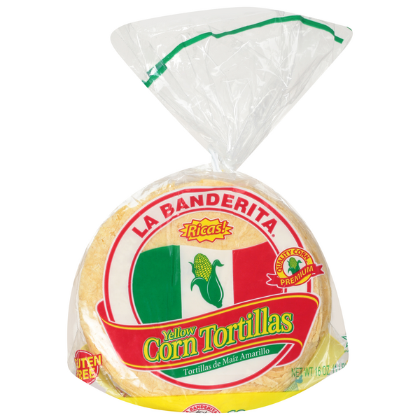 La Banderita Gluten Free Yellow Corn Tortillas 5.5 Inch - 18 ct