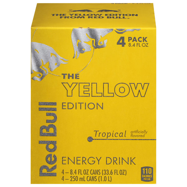 Red Bull The Yellow Edition Tropical Energy Drink - 4 pk