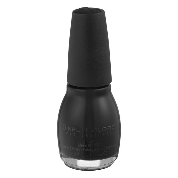 SinfulColors Professional Nail Polish Black On Black 103