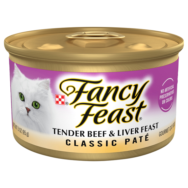 Fancy Feast Classic Pate Tender Beef & Liver Feast Wet Cat Food