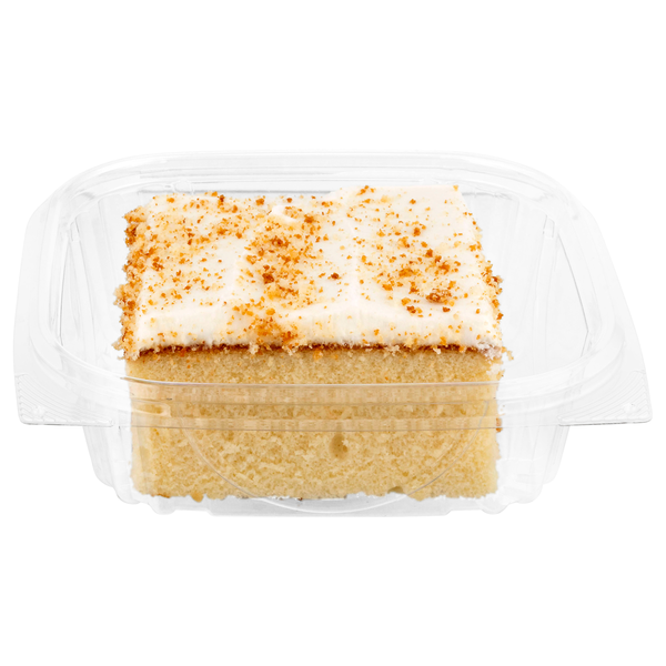 Our Brand Bakery White Cake Slice with White Buttercream Icing