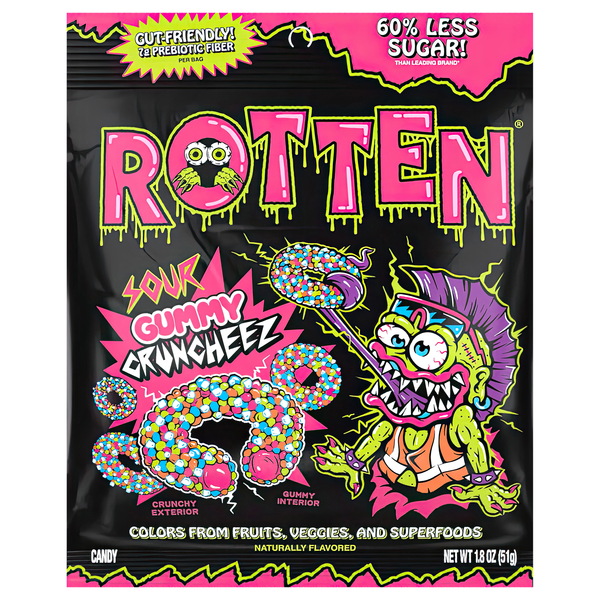 Rotten Sour Gummy Cruncheez Candy