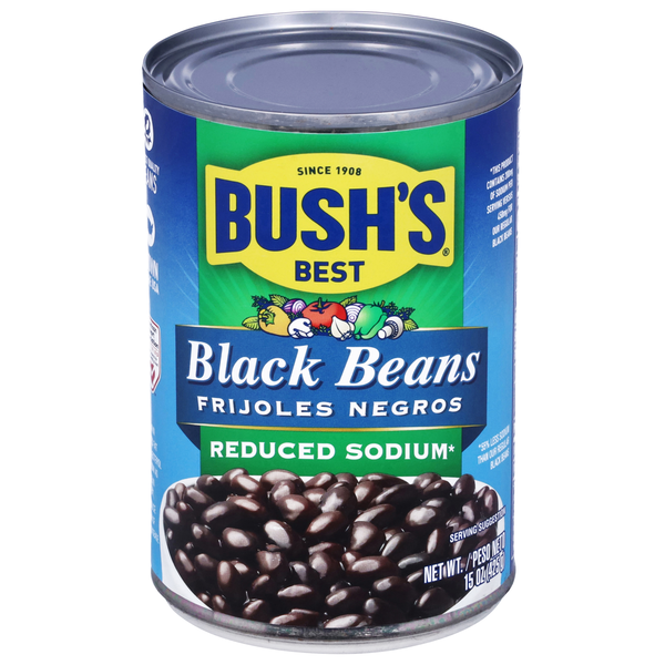 Save on Bush's Best Black Beans Reduced Sodium Order Online Delivery Giant