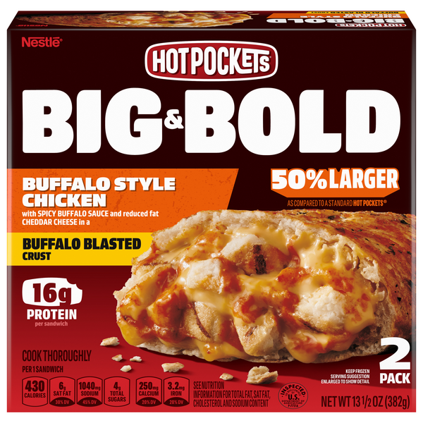 Save on Hot Pockets Big & Bold Buffalo Style Chicken 2 ct Order