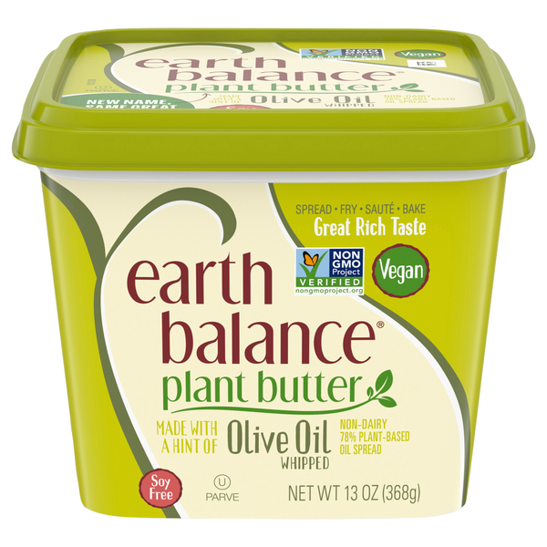 Earth Balance Vegan Vegetable Oil Buttery Spread with Olive Oil