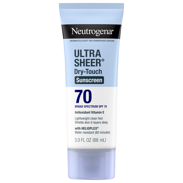 Neutrogena Ultra Sheer Dry-Touch Sunscreen Lotion Water Resistant SPF 70
