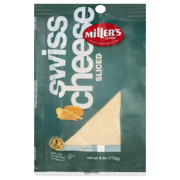 Miller's Swiss Cheese Slices Kosher For Passover