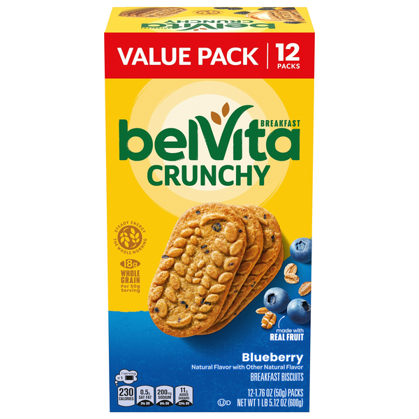 belVita Crunchy Blueberry Breakfast Biscuits Value Pack - 12 ct