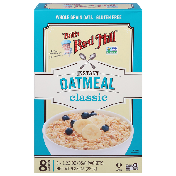 Bob's Red Mill Gluten Free Classic Instant Oatmeal - 8 ct