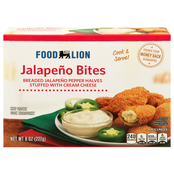 Food Lion Breaded Jalapeno Pepper with Cream Cheese Bites Frozen