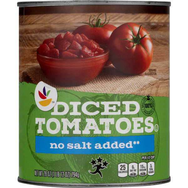 Stop & Shop No Salt Added Diced Tomatoes
