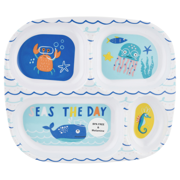 Smart Living Divided Plate Seas the Day Blue