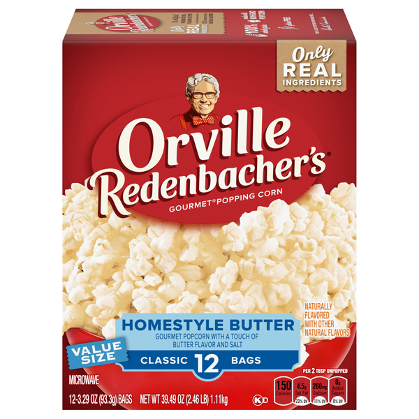 Orville Redenbacher's Homestyle Butter Flavored Gourmet Microwave Popcorn