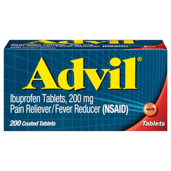 Advil Ibuprofen Pain Relief 200 mg Coated Tablets