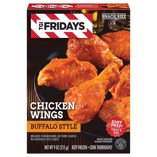 TGI Fridays Buffalo Style Chicken Wings Snack Size Frozen