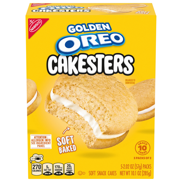 OREO Golden Cakesters Soft Snack Cakes - 5 ct
