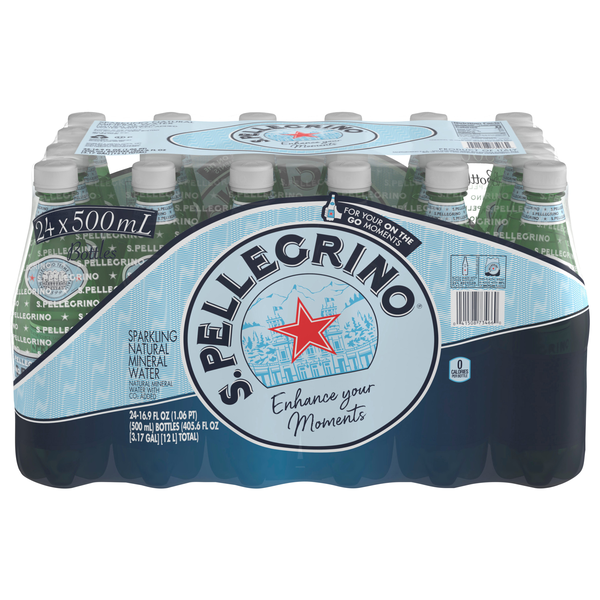 S.Pellegrino Sparkling Natural Mineral Water - 24 pk
