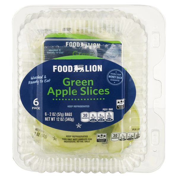 Food Lion Green Apple Slices - 6 ct