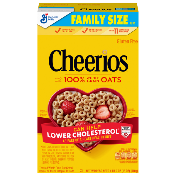 Cheerios Gluten Free Toasted Whole Grain Oat Cereal Family Size