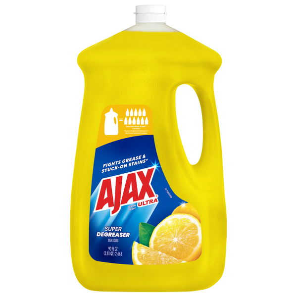 Ajax Ultra Super Degreaser Lemon Liquid Dish Soap