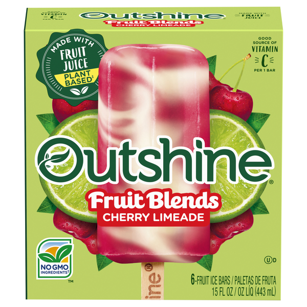 Outshine Fruit Blends Cherry Limeade Ice Bars - 6 ct