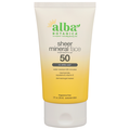 Alba Botanica Sheer Mineral SPF 50 Face Sunscreen Lotion